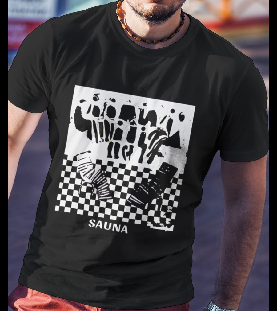 Finding Emily Sauna Angourie Rice Black And White Checkered T-Shirt