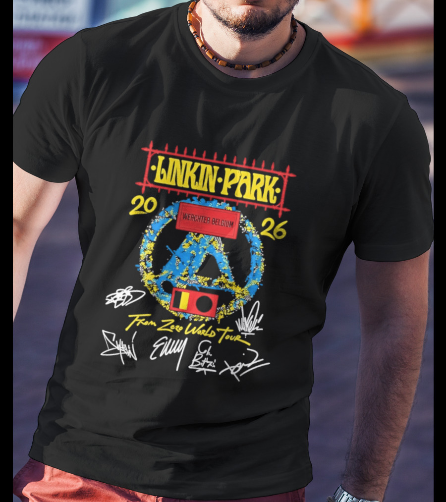 Linkin Park From Zero World Tour Werchter Belgium 2026 Signatures T-Shirt