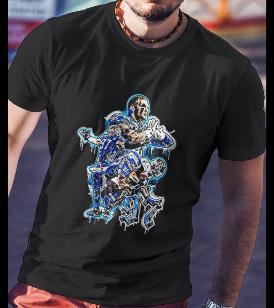 Aidan Hutchinson Detroit Lions 97 Defensive Highlights T-Shirt