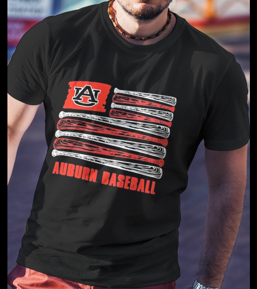 Auburn Tigers America's 250 Flag Baseball Team Spirit T-Shirt