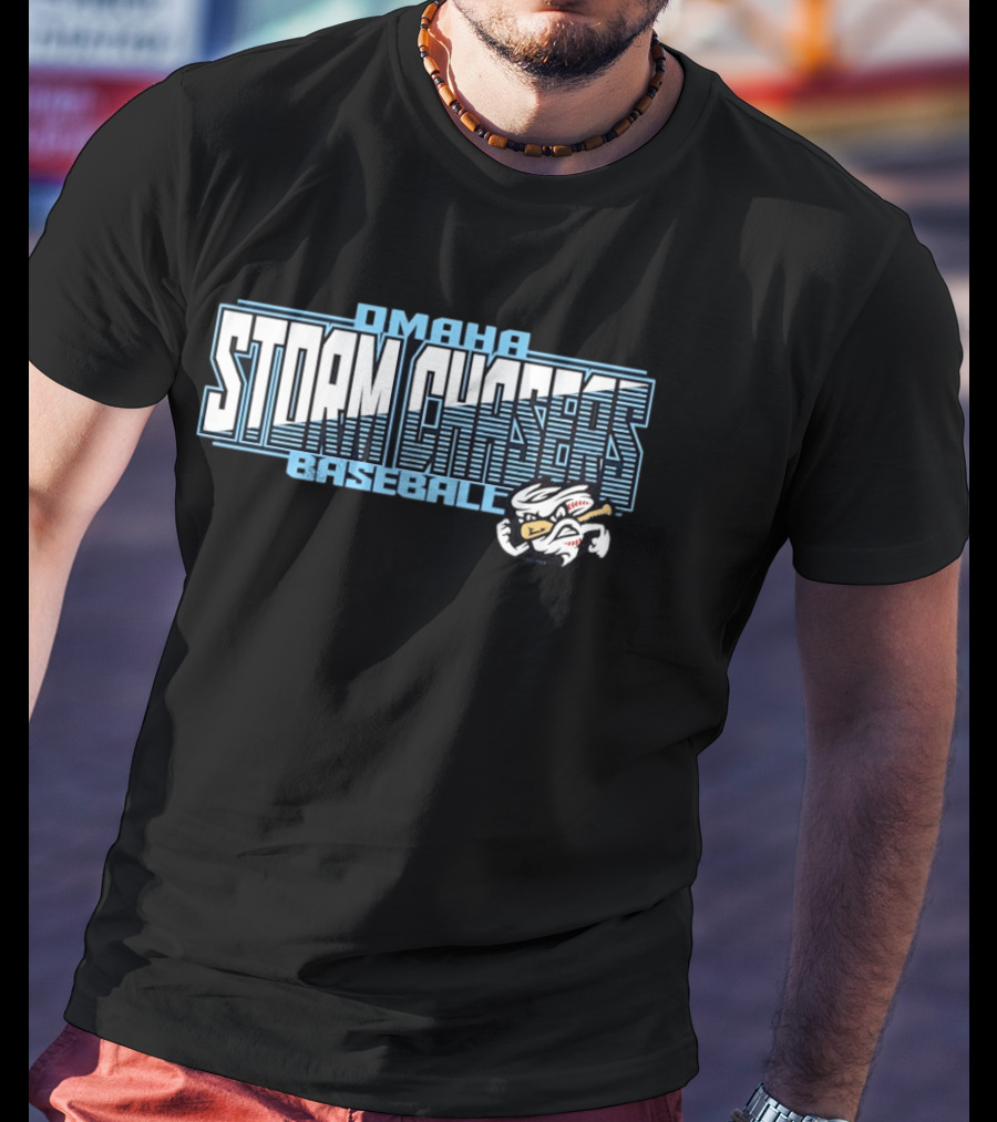 Omaha Storm Chasers Baseball Wordmark With Team T-Shirt