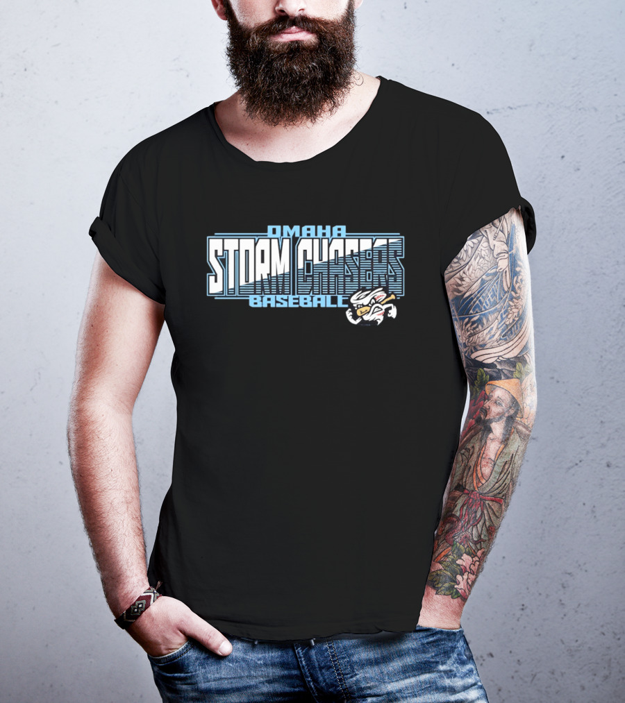 Omaha Storm Chasers Baseball Wordmark With Team T-Shirt