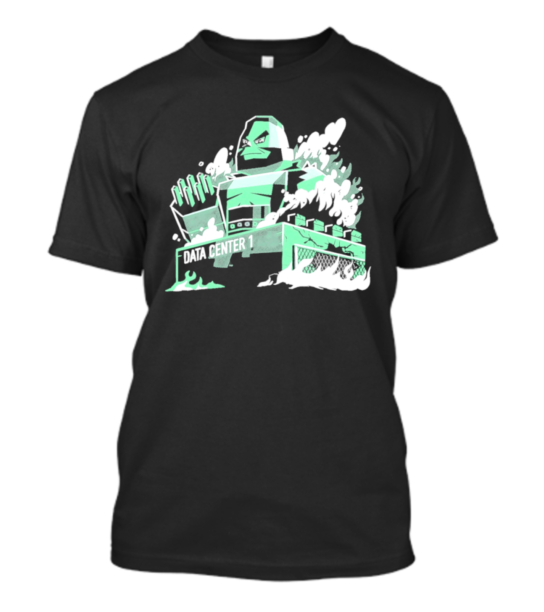 Data Center 1 Final Fantasy Avalanche AI Block Robot T-Shirt