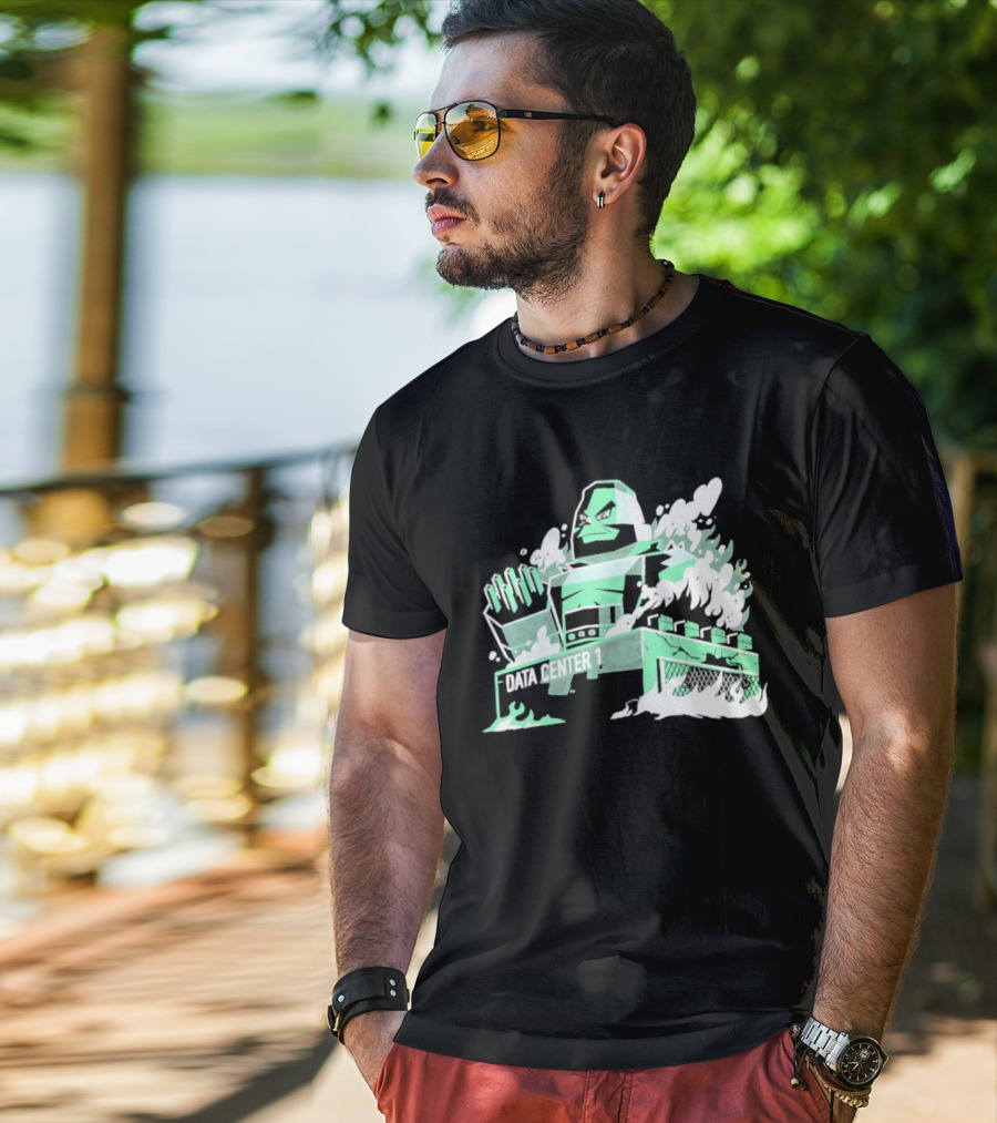 Data Center 1 Final Fantasy Avalanche AI Block Robot T-Shirt