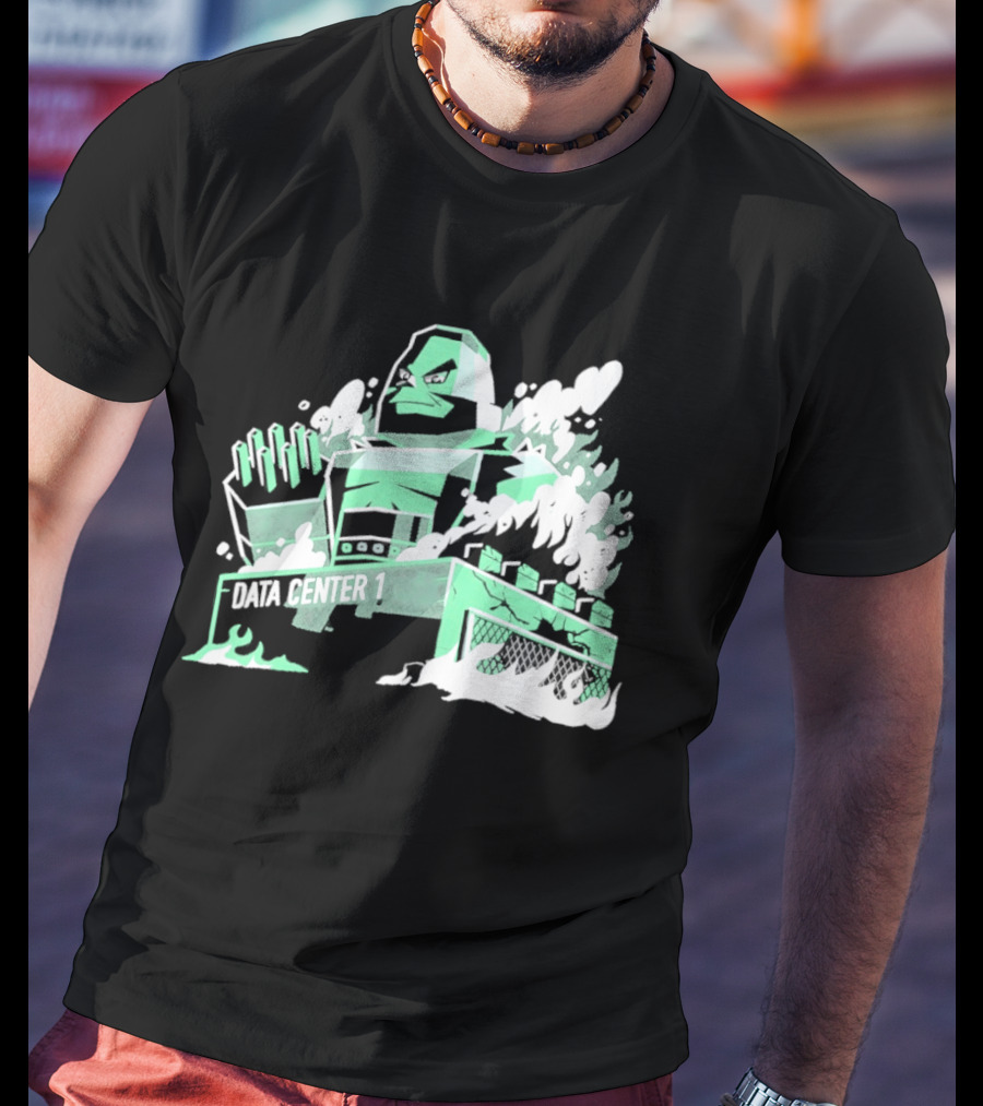 Data Center 1 Final Fantasy Avalanche AI Block Robot T-Shirt