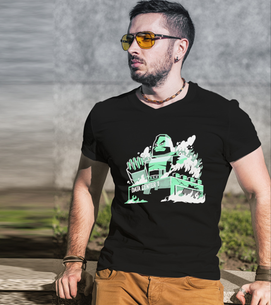 Data Center 1 Final Fantasy Avalanche AI Block Robot T-Shirt