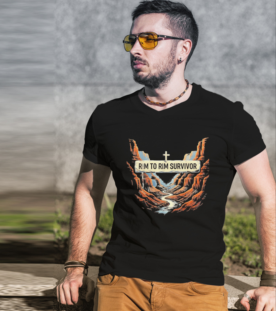 Rim To Rim Survivor Grand Canyon Journey T-Shirt