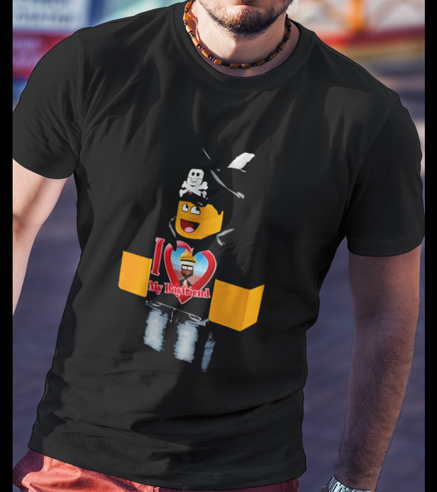 Roblox I Love My Boyfriend Heart Avatar T-Shirt