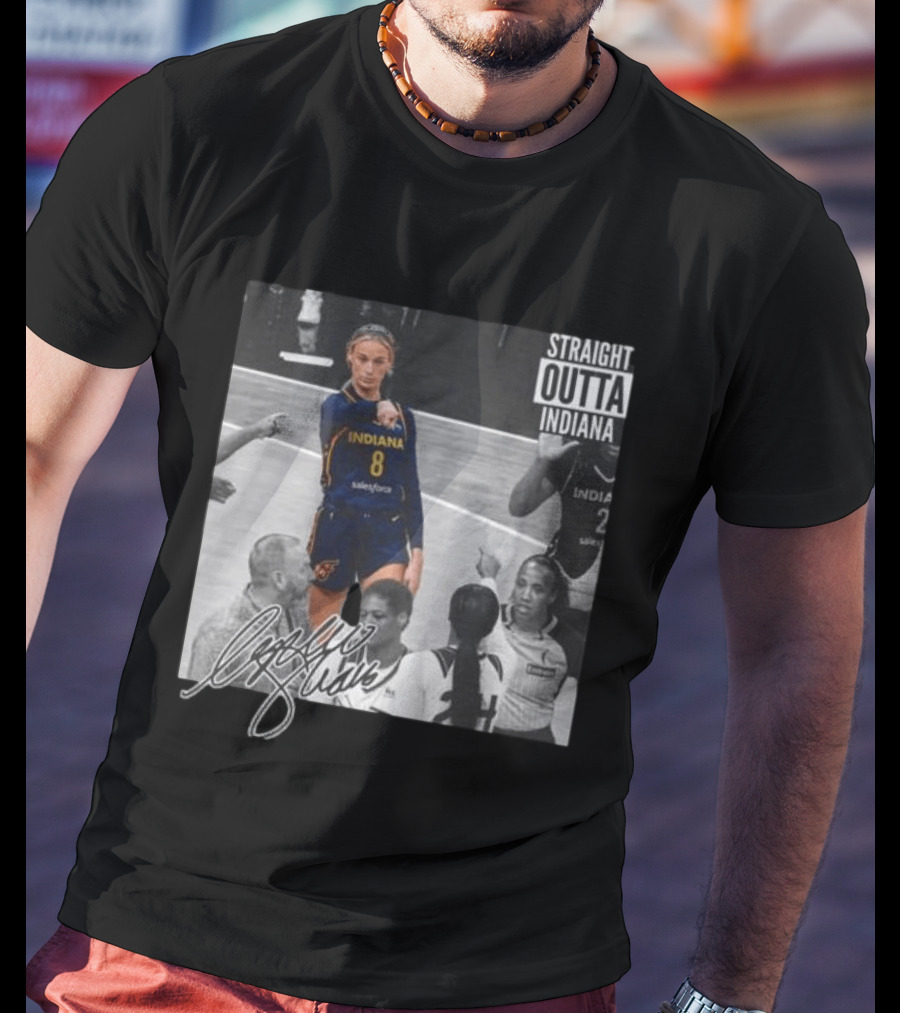 Sophie Cunningham Straight Outta Indiana Indiana Fever T-Shirt