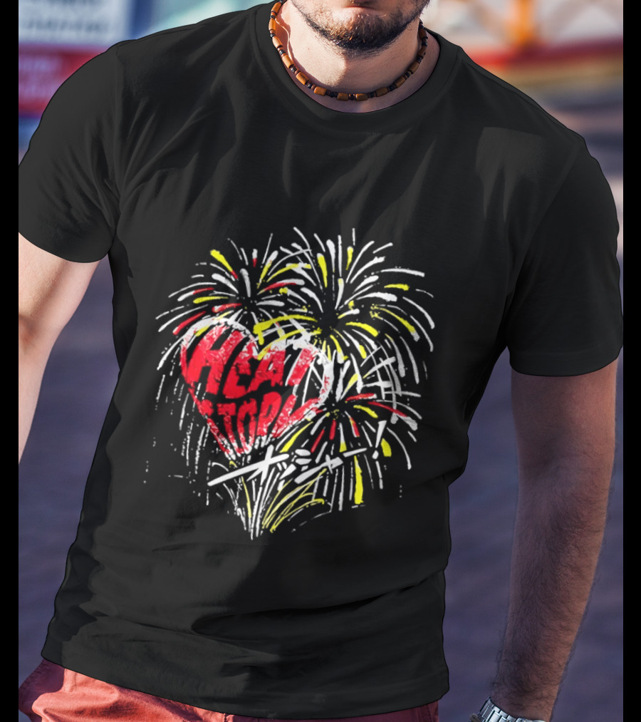 Heat Tokyo Firework Heart Japanese Display T-Shirt