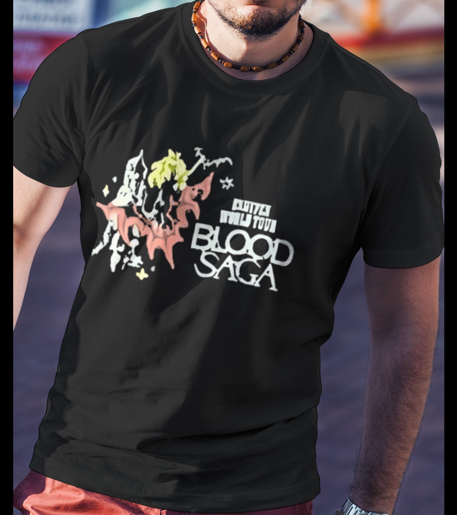 Sunoo Wearing Enhypen Blood Saga World Tour T-Shirt