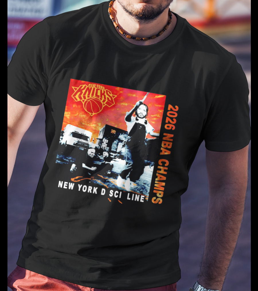 New York Knicks 2026 NBA Champs New York Discipline Rap Album T-Shirt