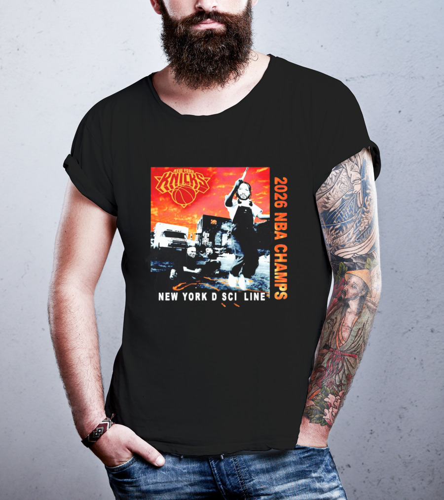 New York Knicks 2026 NBA Champs New York Discipline Rap Album T-Shirt