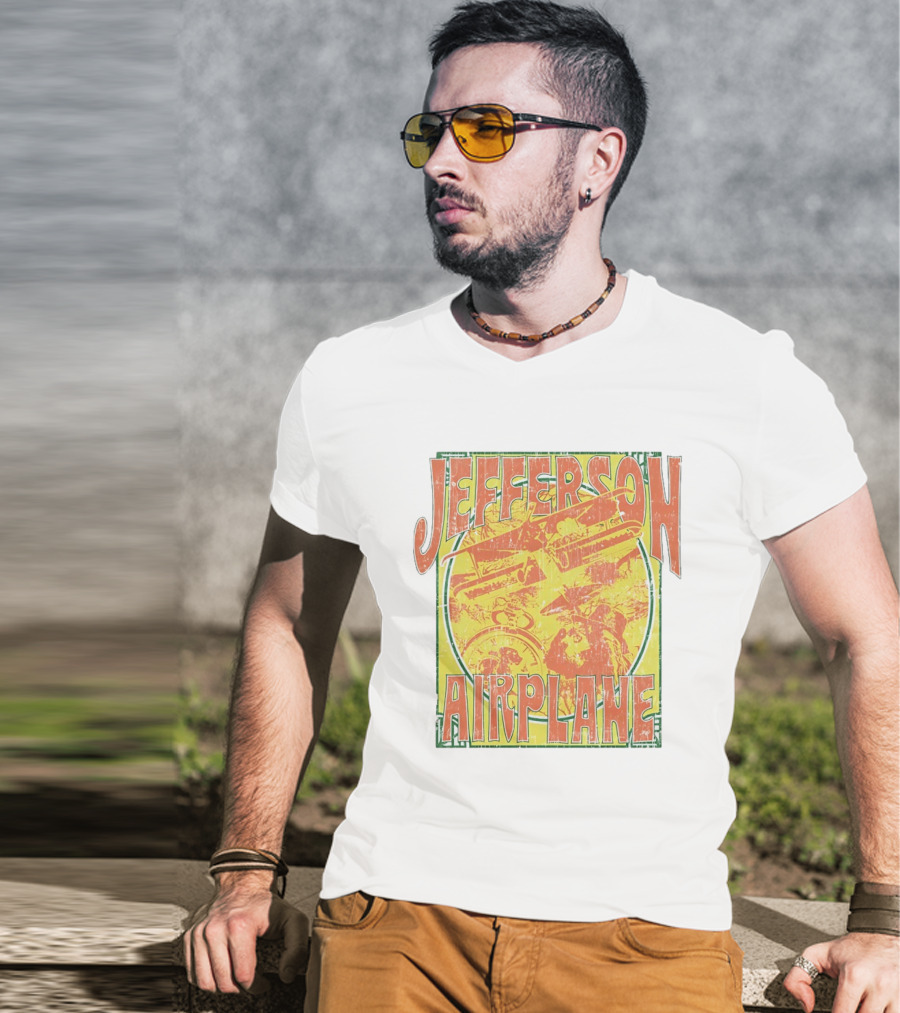 Jefferson Airplane Distressed Vintage Band Art Psychedelic 60s T-Shirt