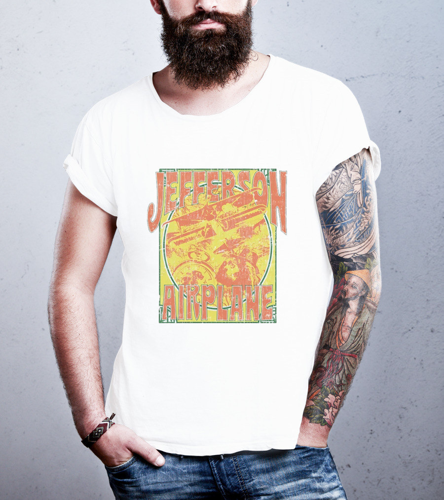 Jefferson Airplane Distressed Vintage Band Art Psychedelic 60s T-Shirt