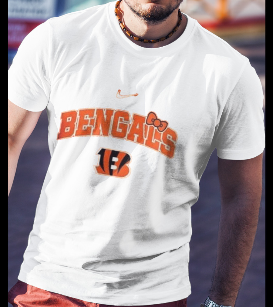 Nike Bengals Hello Kitty Bow Collaboration T-Shirt