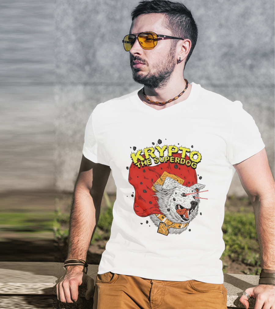 Krypto The Superdog DC Comics Superman Cape Laser Eyes T-Shirt