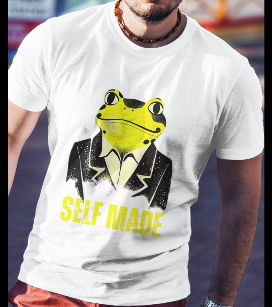 Frog In Business Suit Self Made T-Shirt