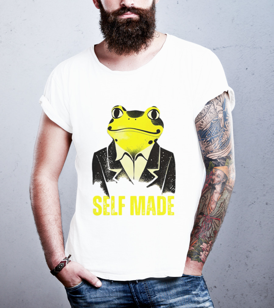 Frog In Business Suit Self Made T-Shirt