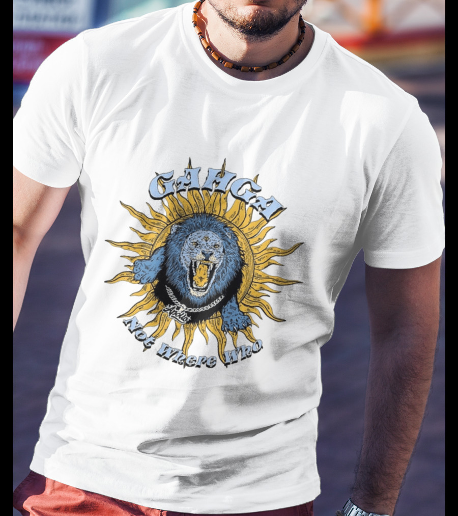 Ganga Three Eyed Lion Sunburst Apollo Not Where Who T-Shirt
