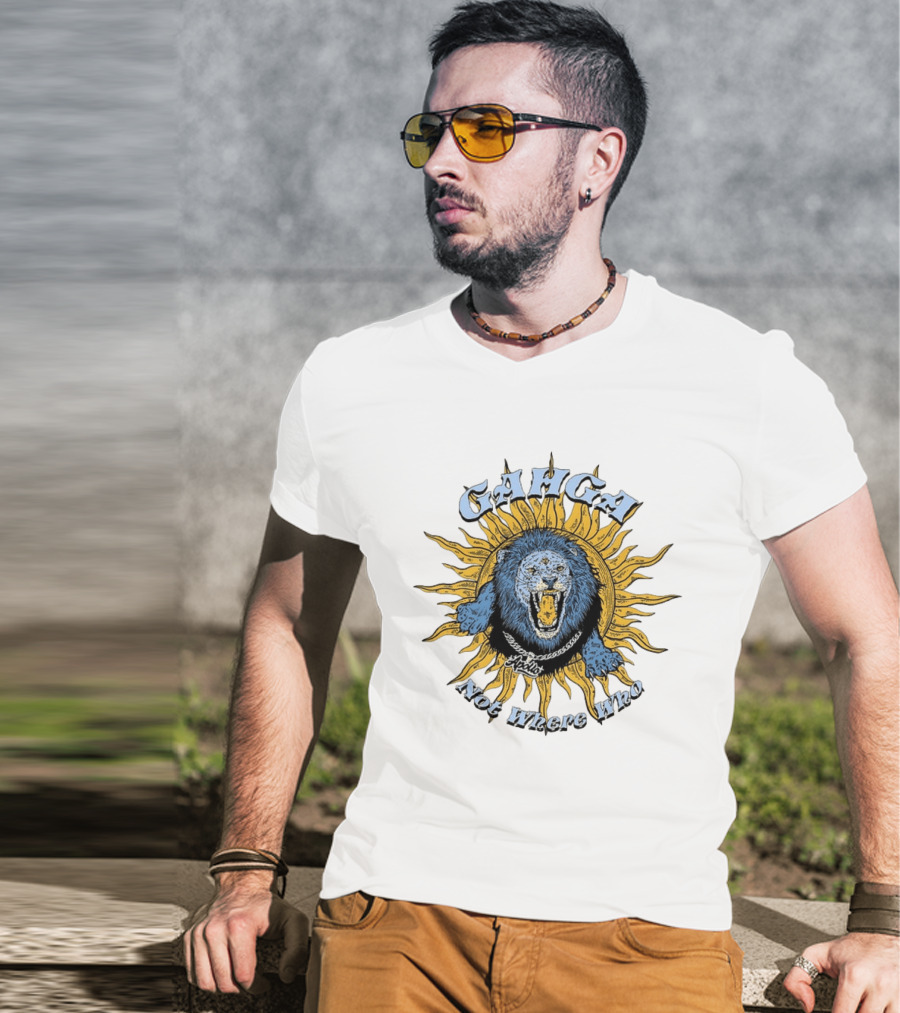 Ganga Three Eyed Lion Sunburst Apollo Not Where Who T-Shirt