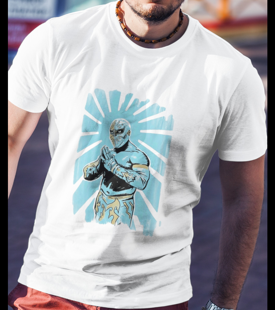 Místico Lucha Libre Wrestler CMLL Wrestling Masked Starburst T-Shirt