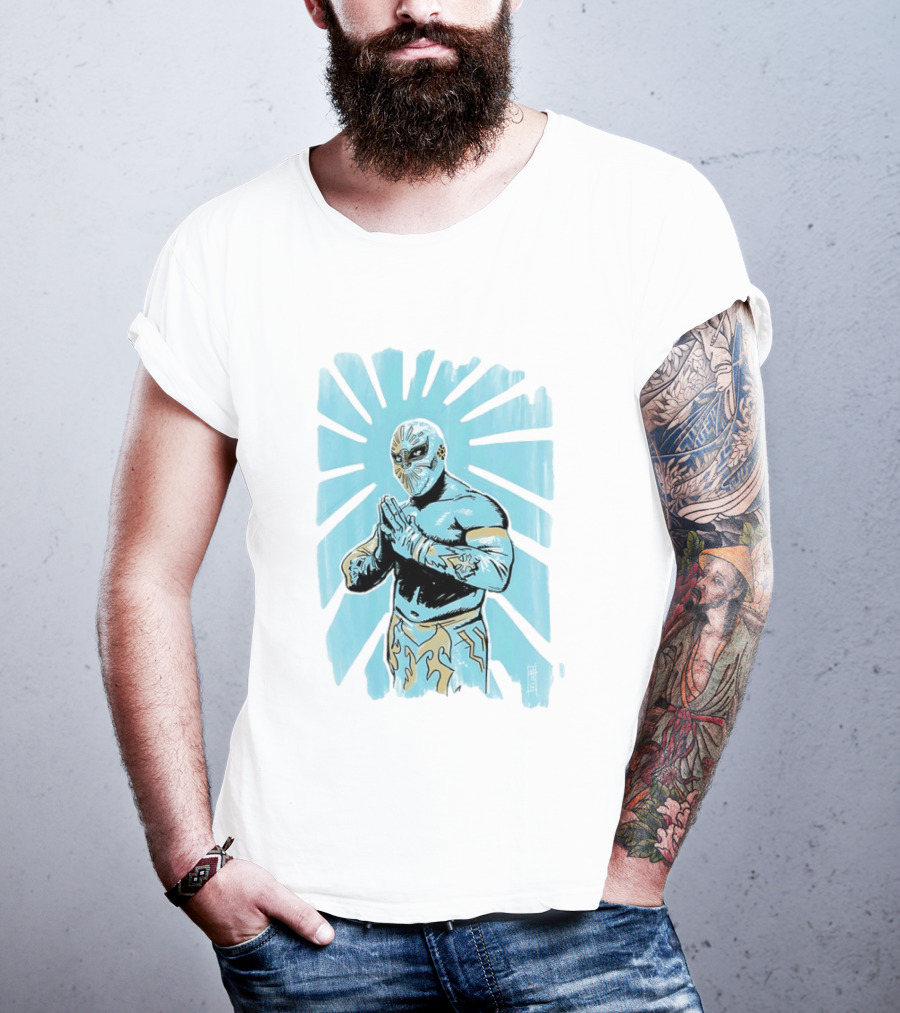 Místico Lucha Libre Wrestler CMLL Wrestling Masked Starburst T-Shirt