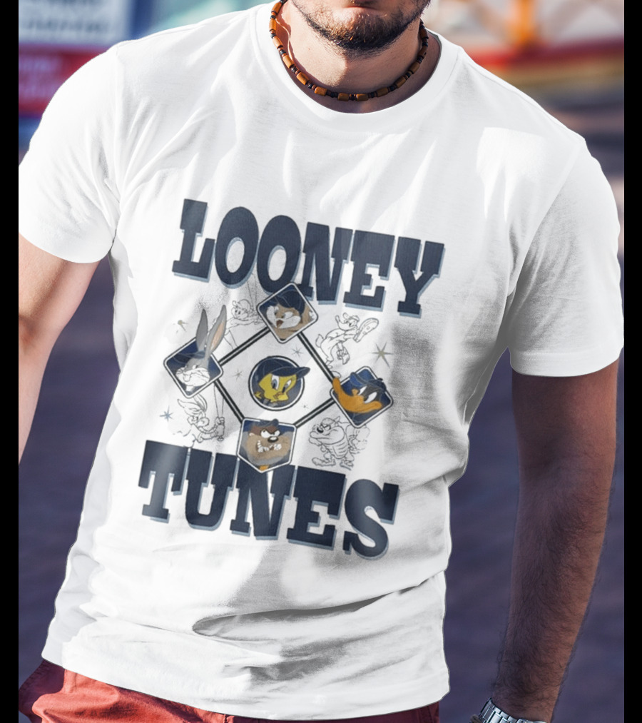 New York Yankees Looney Tunes Bugs Bunny 2026 Character Collaboration T-Shirt