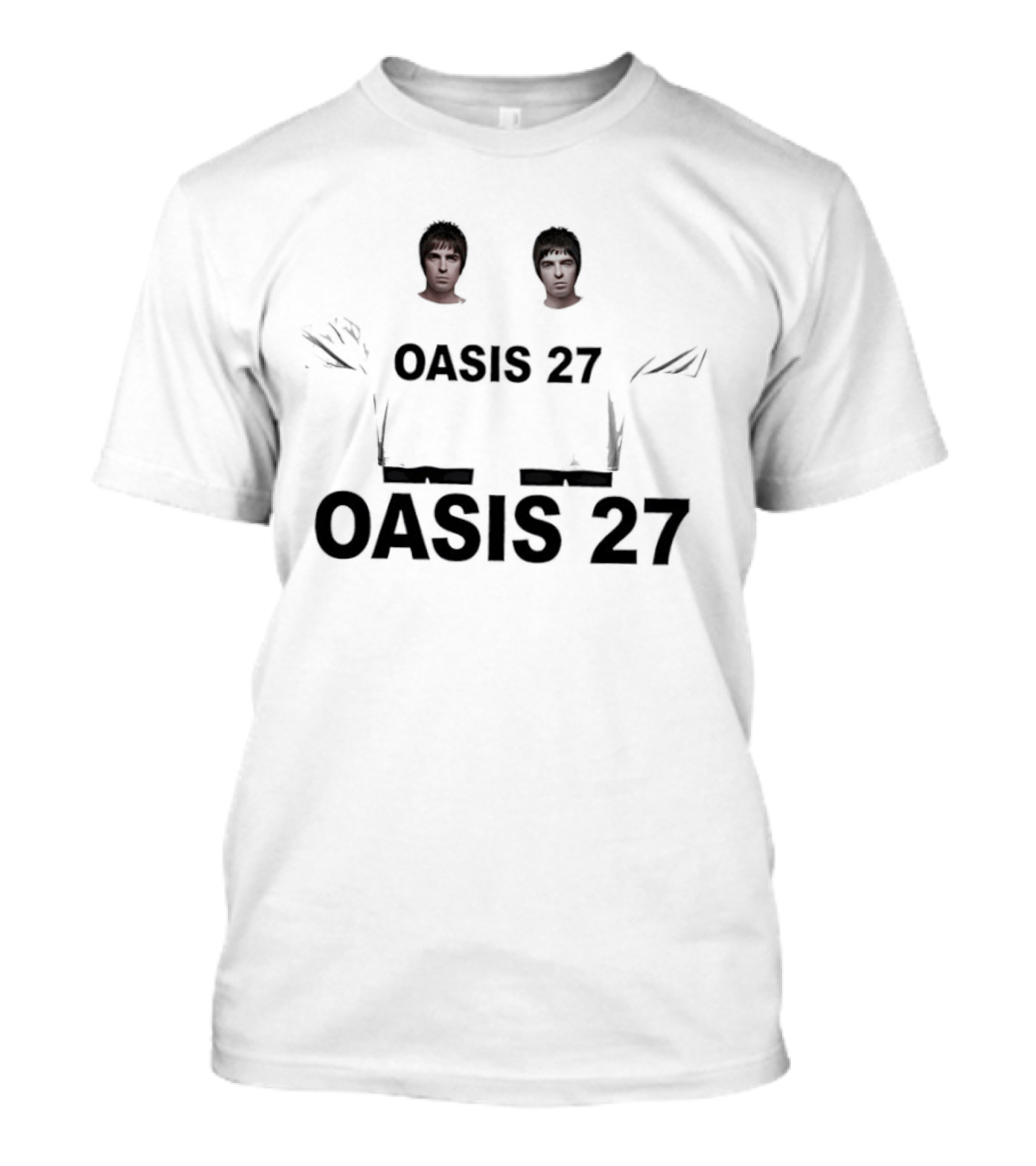 Oasis 27 Two Men Faces T-Shirt