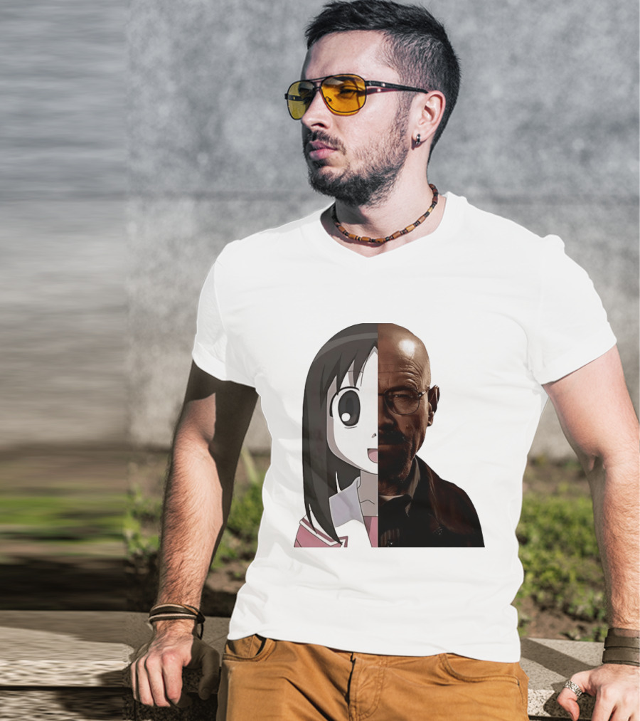 Walter White And Ayumu Kasuga Half Face Combo T-Shirt