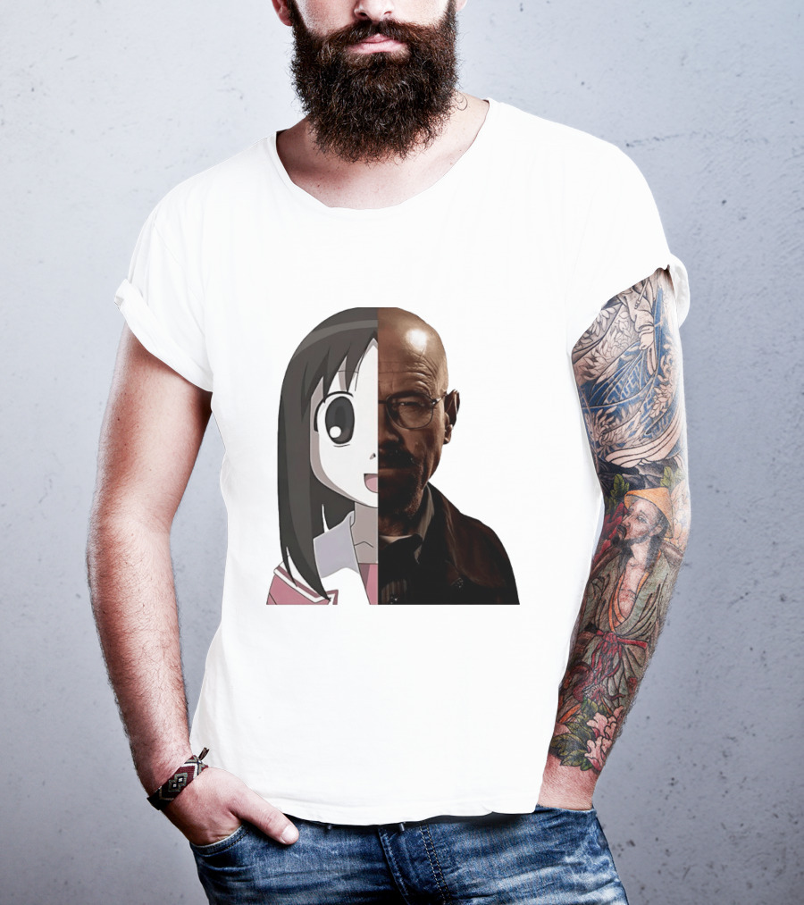 Walter White And Ayumu Kasuga Half Face Combo T-Shirt