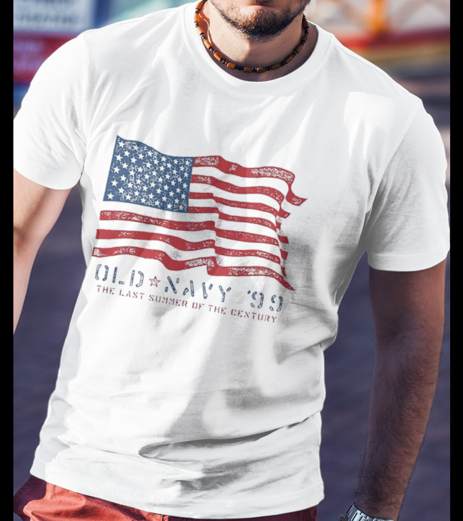 Old Navy 99 American Flag The Last Summer Of The Century T-Shirt