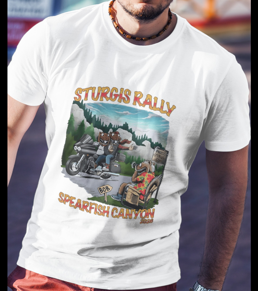 Sturgis Rally 2020 Squirrels Riding Motorcycle Spearfish Canyon T-Shirt