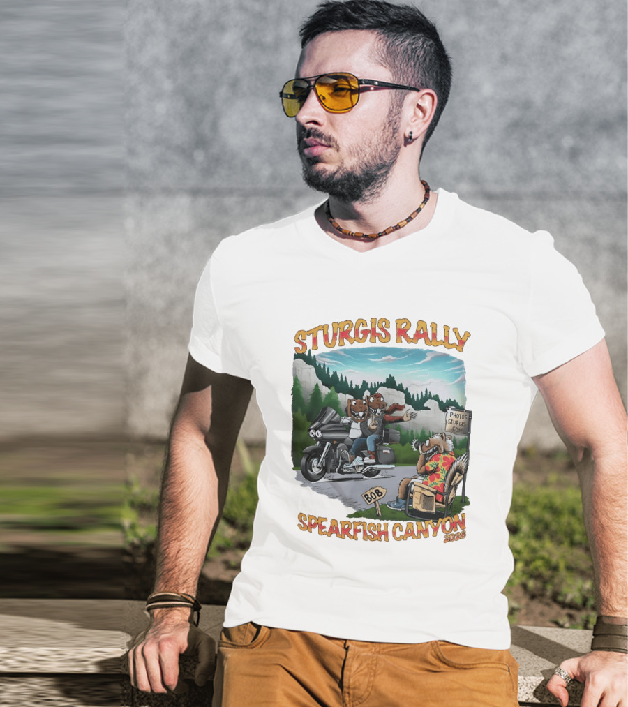 Sturgis Rally 2020 Squirrels Riding Motorcycle Spearfish Canyon T-Shirt