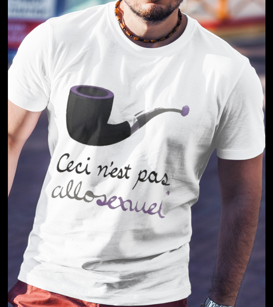 Ceci N'est Pas Allosexeuel Pipe Treachery Of Images T-Shirt