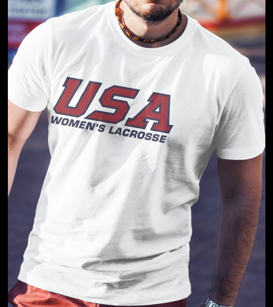USA Women's Lacrosse Team Red Blue T-Shirt