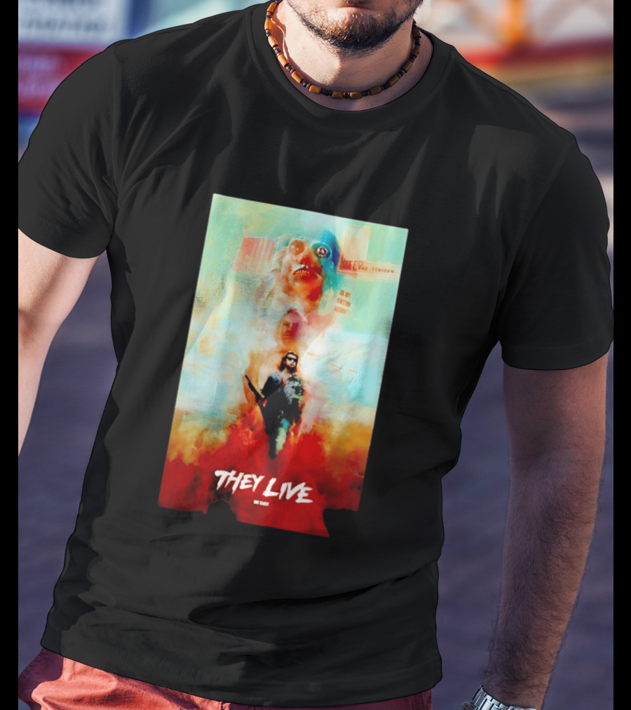 They Live John Nada Sci Fi Surreal Movie Film T-Shirt