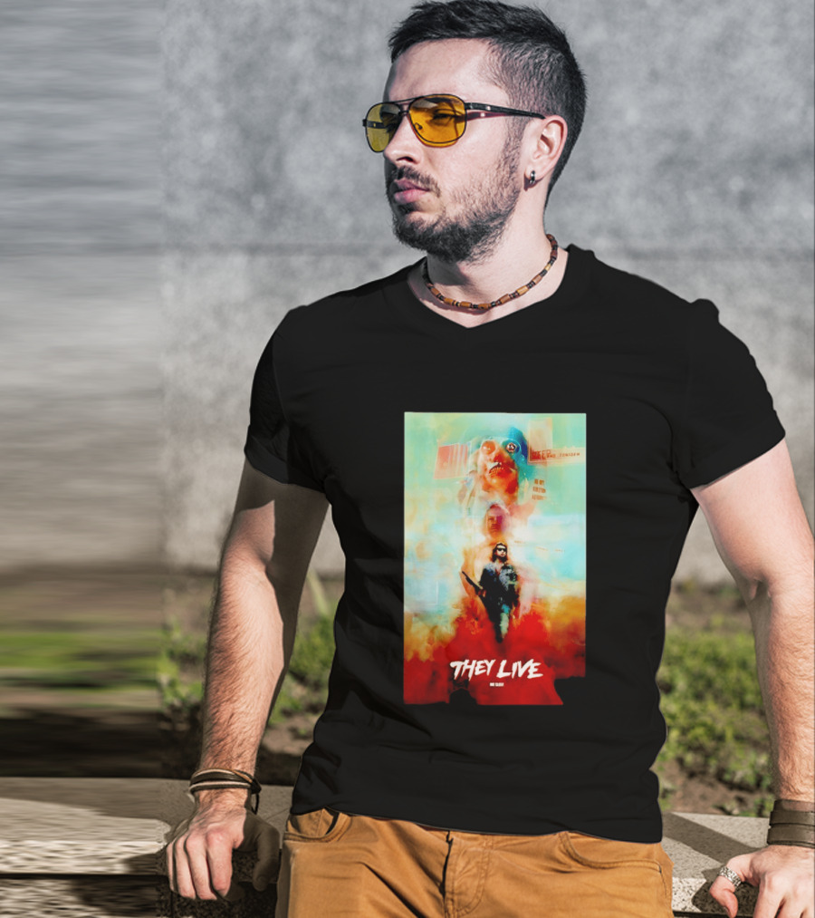 They Live John Nada Sci Fi Surreal Movie Film T-Shirt