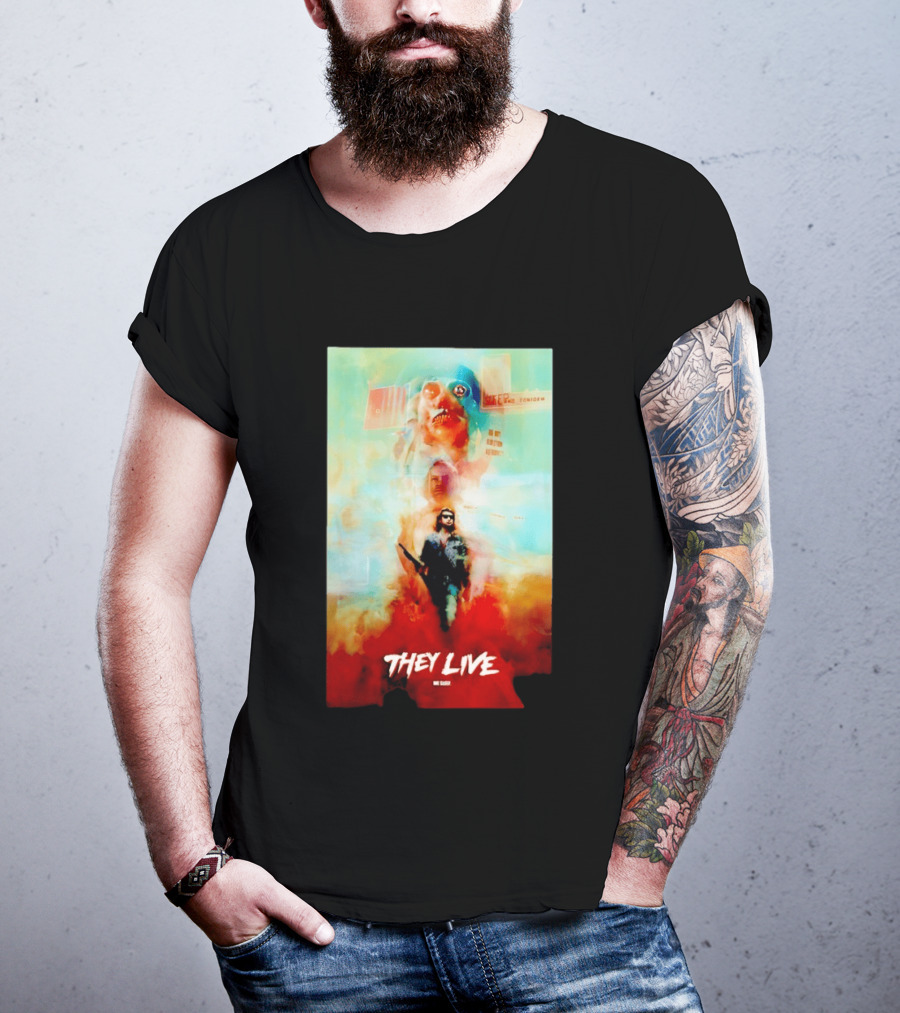 They Live John Nada Sci Fi Surreal Movie Film T-Shirt