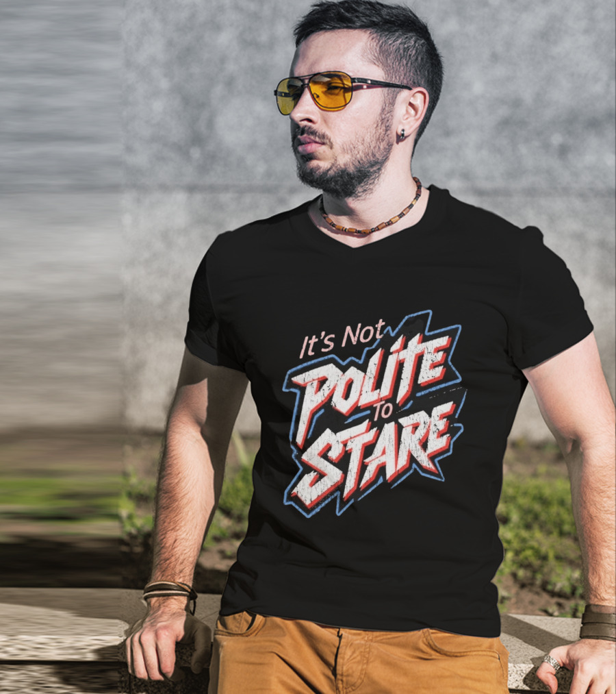 Adley Rutschman It's Not Polite To Stare Bold Text Baseball Fan T-Shirt