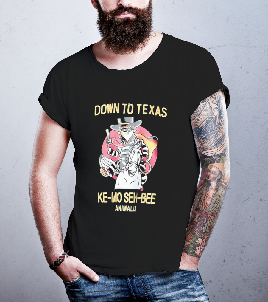 Down To Texas Ke Mo Seh Bee Animalia Bandit T-Shirt