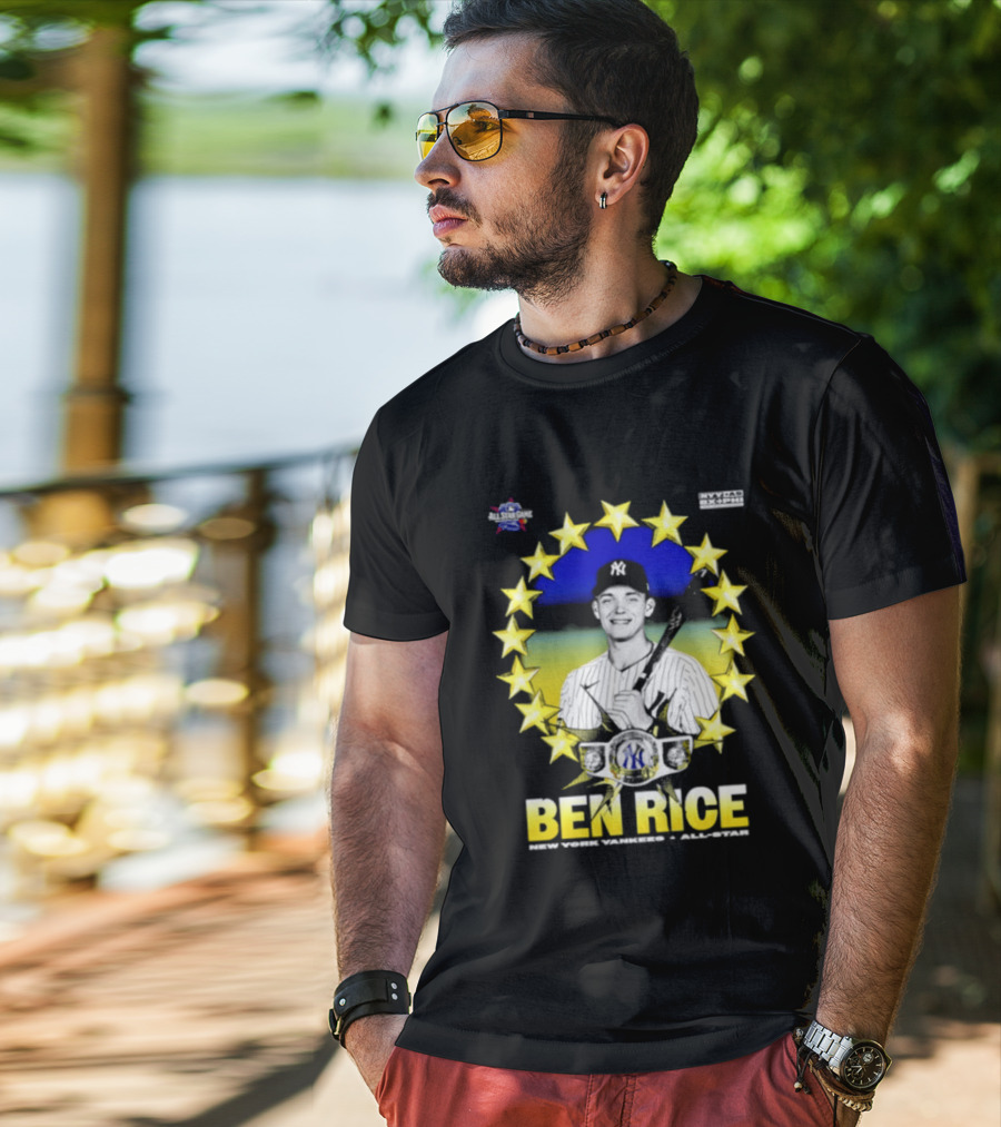Ben Rice New York Yankees All Star Baseball Player MLB Stars T-Shirt
