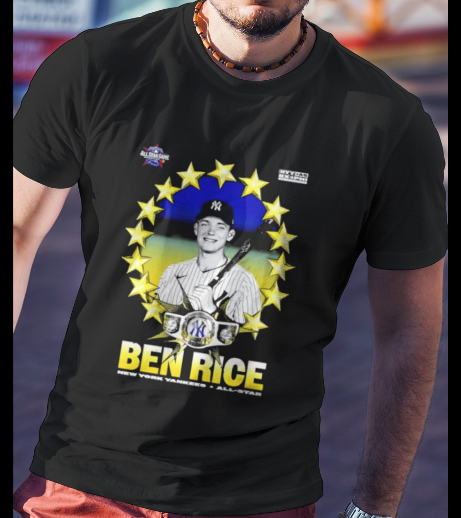 Ben Rice New York Yankees All Star Baseball Player MLB Stars T-Shirt