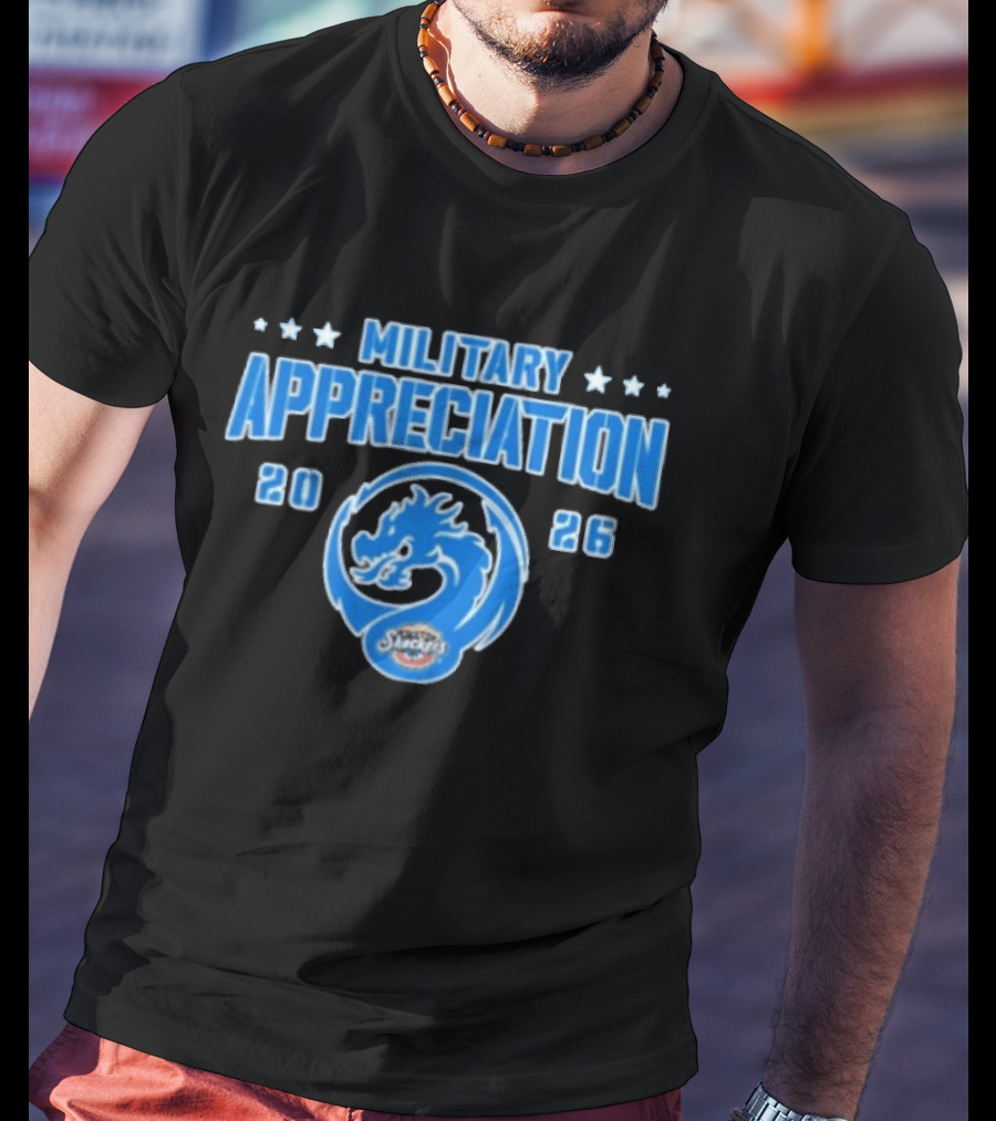 Biloxi Shuckers Military Appreciation 2026 Dragon Team Event T-Shirt