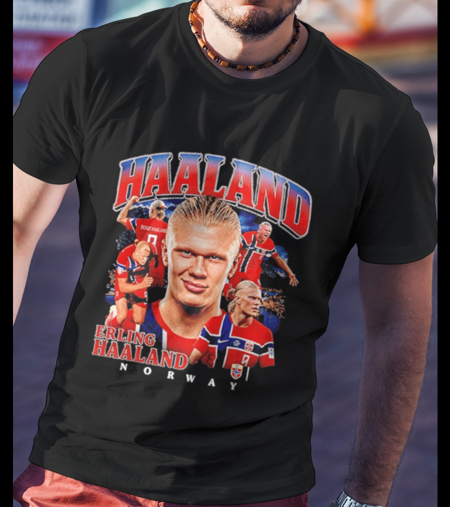 HAALAND Norway Erling Haaland Football Star T-Shirt
