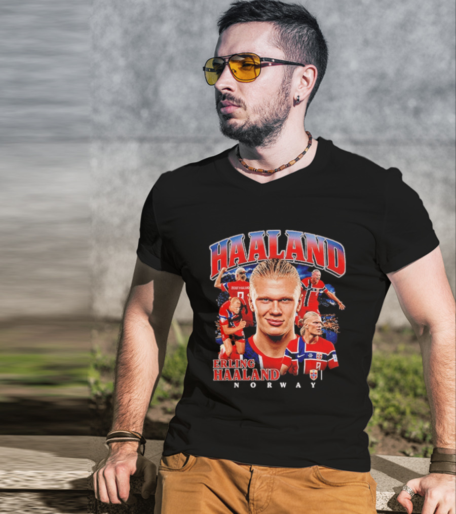 HAALAND Norway Erling Haaland Football Star T-Shirt