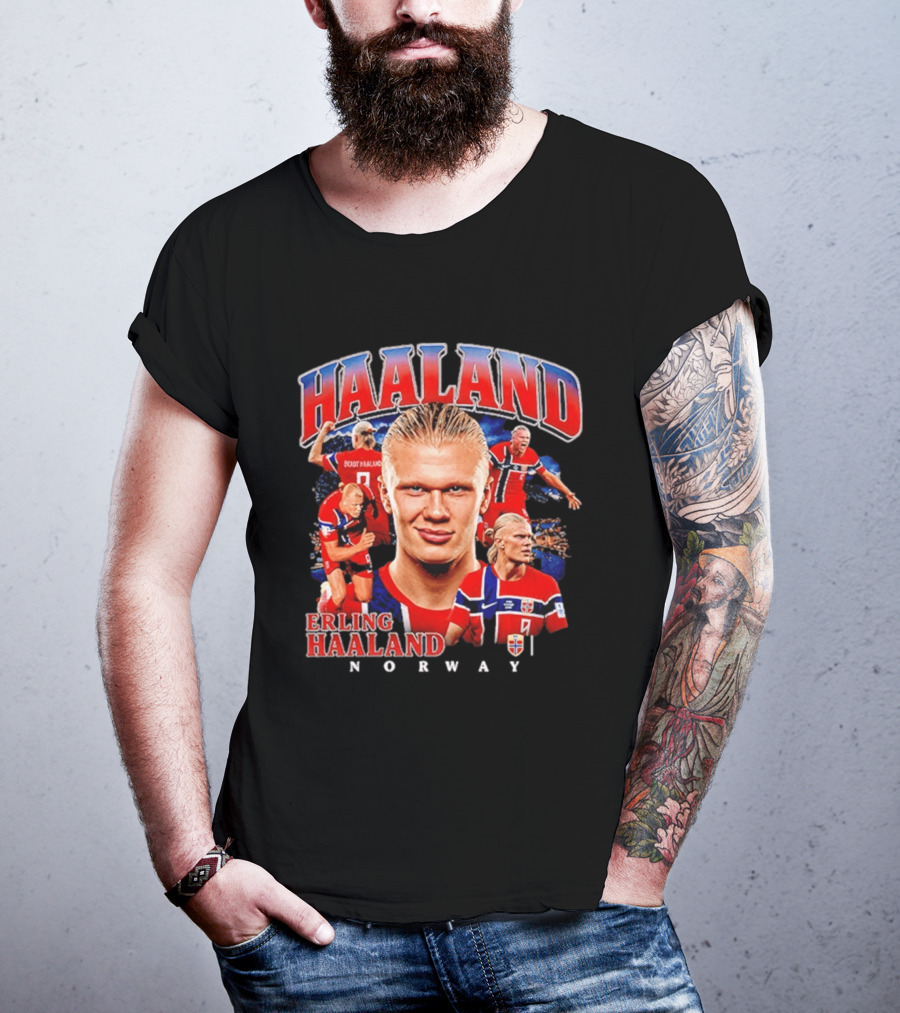 HAALAND Norway Erling Haaland Football Star T-Shirt