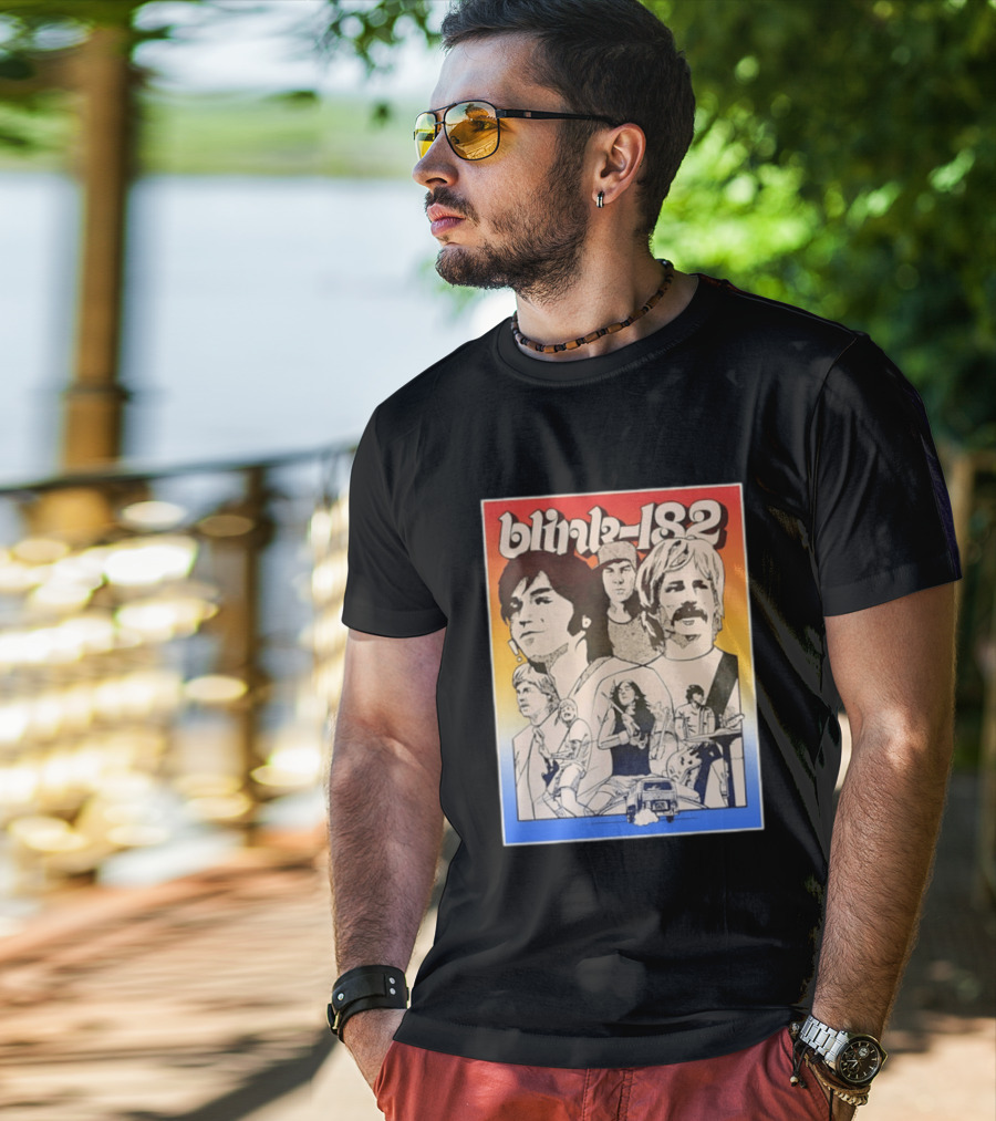 Blink 182 Band Members Pop Punk Collage T-Shirt
