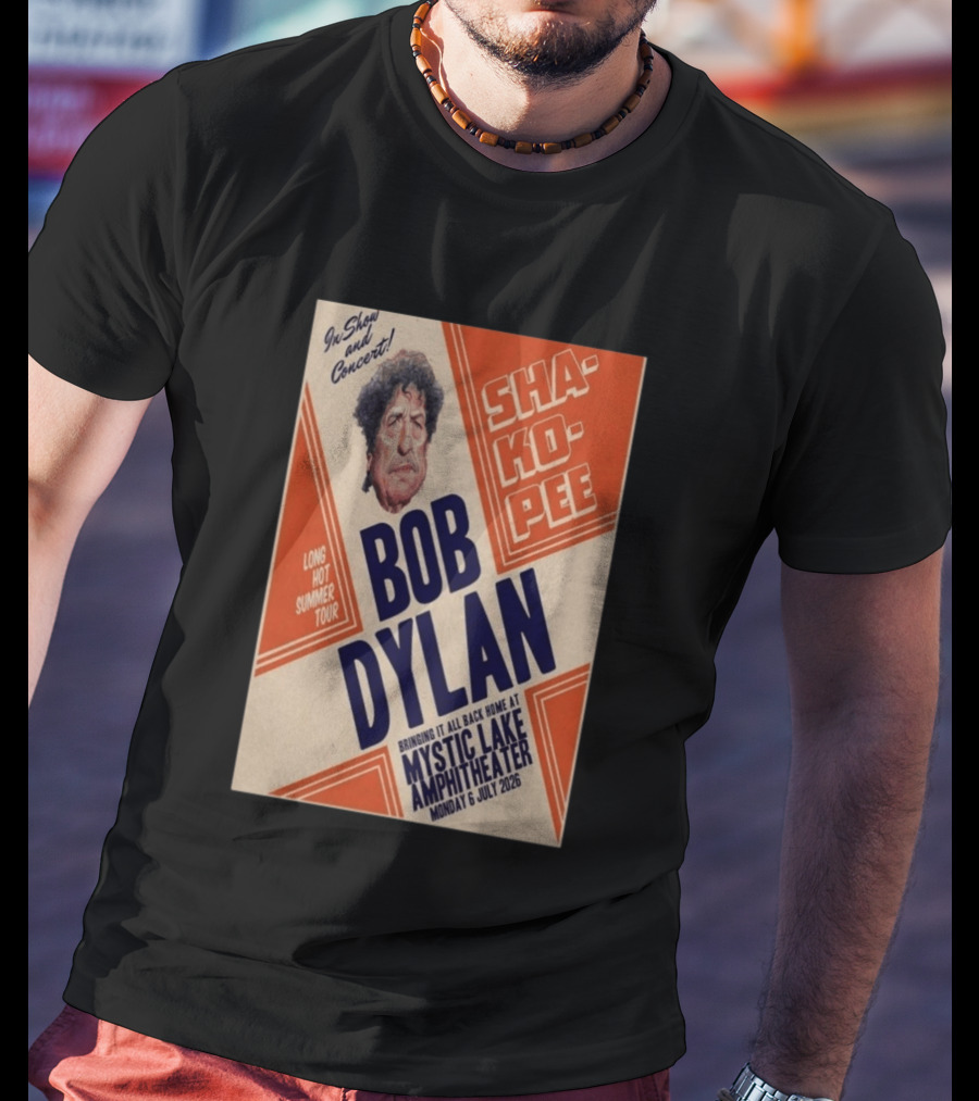 Bob Dylan Long Hot Summer Tour Mystic Lake Amphitheater Shakopee 6 July 2026 T-Shirt
