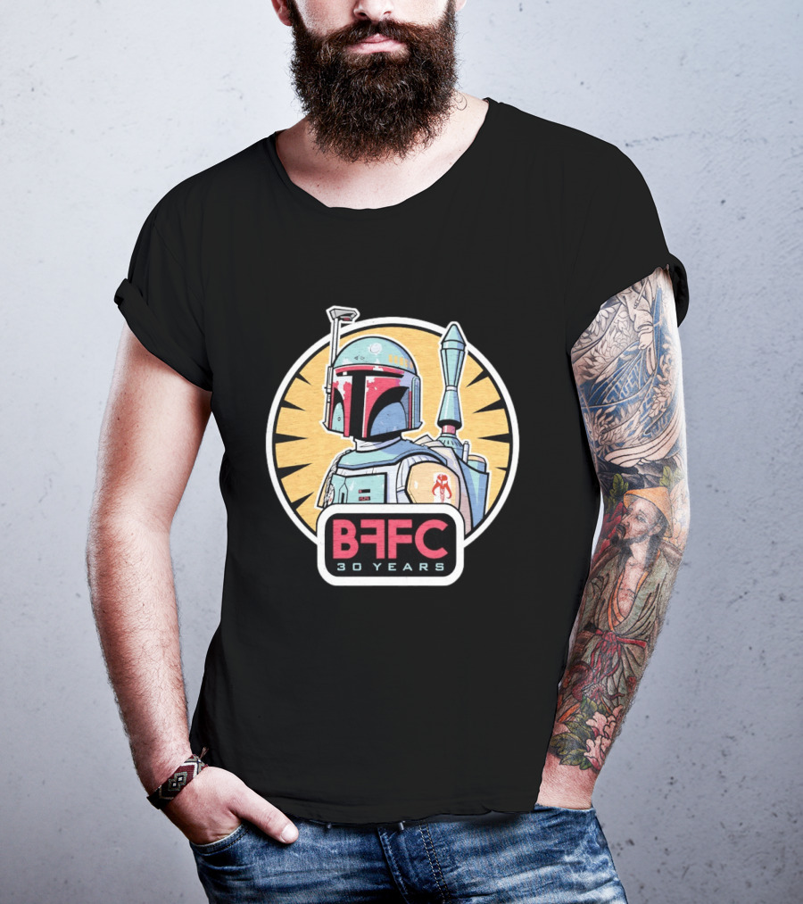 Boba Fett Mandalorian Armor BFFC 30 Years T-Shirt